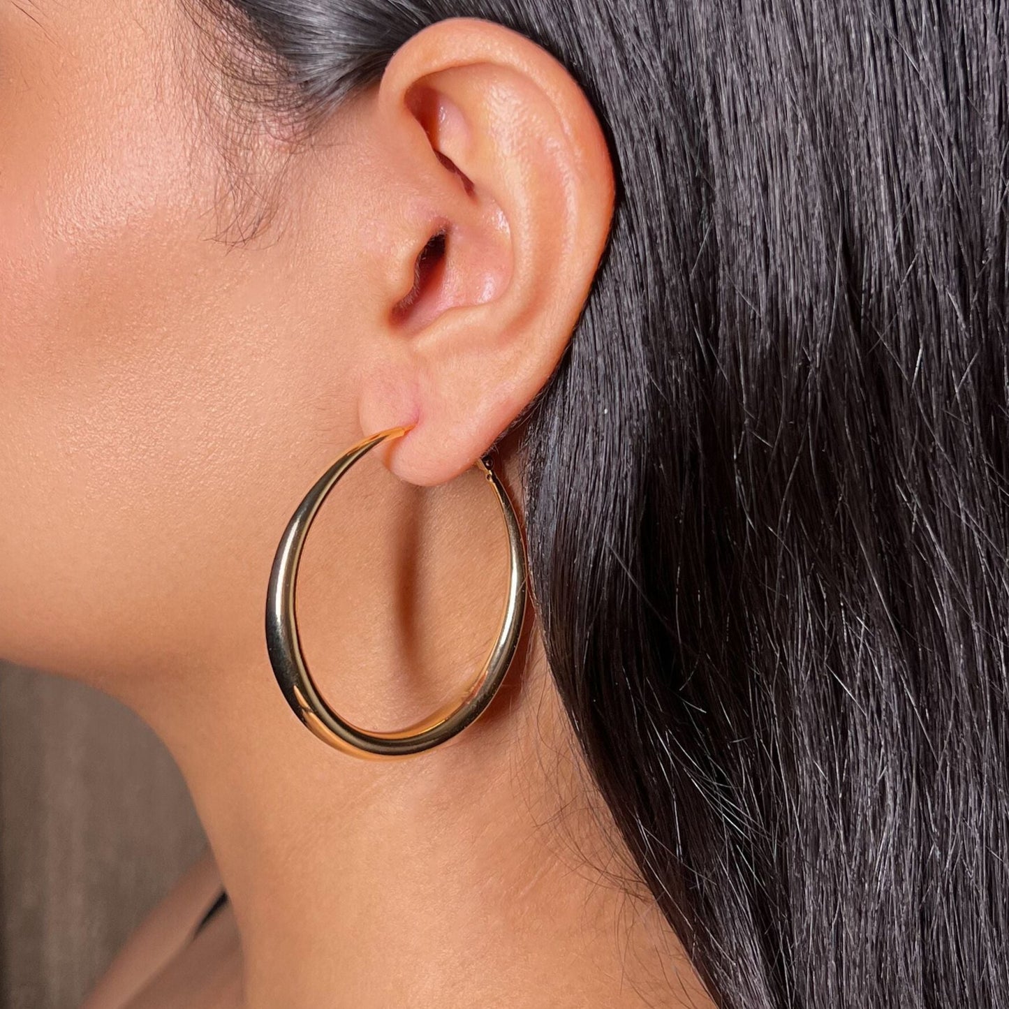 Timeless Gold Hoops - 18k Gold Plated