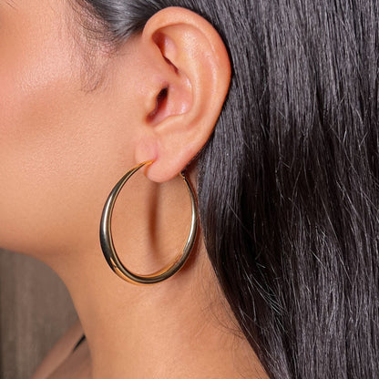 Timeless Gold Hoops - 18k Gold Plated