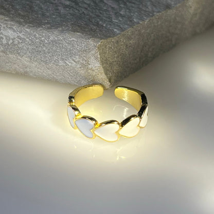 Heart all over Ring - 18k Gold Plated