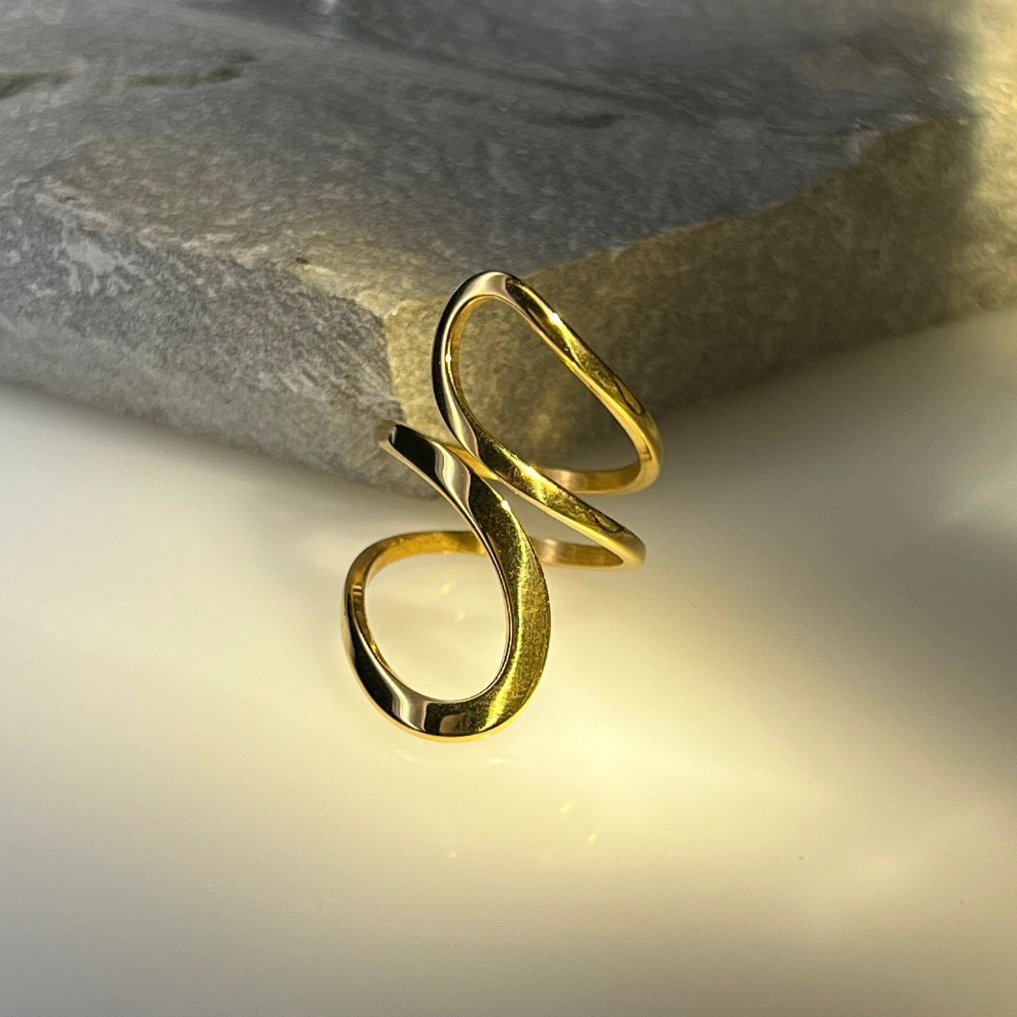 The 'S' Ring - 18k Gold Plated