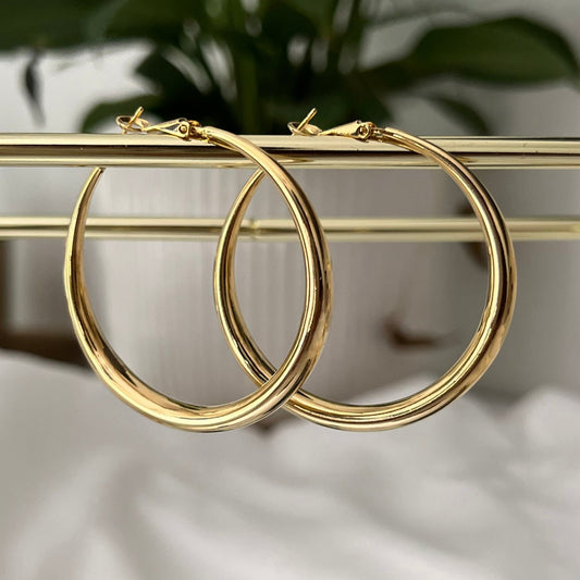 Timeless Gold Hoops - 18k Gold Plated