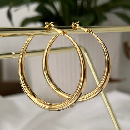 Timeless Gold Hoops - 18k Gold Plated