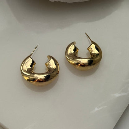 Chunky Glam Hoops - 18k Gold Plated