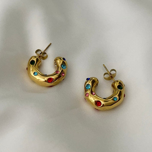 Aria Hoops (Multi) - 18k Gold Plated