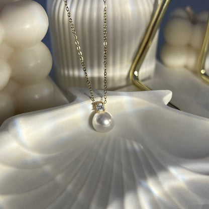 Fine Pearl Necklace - 18k Gold Plated