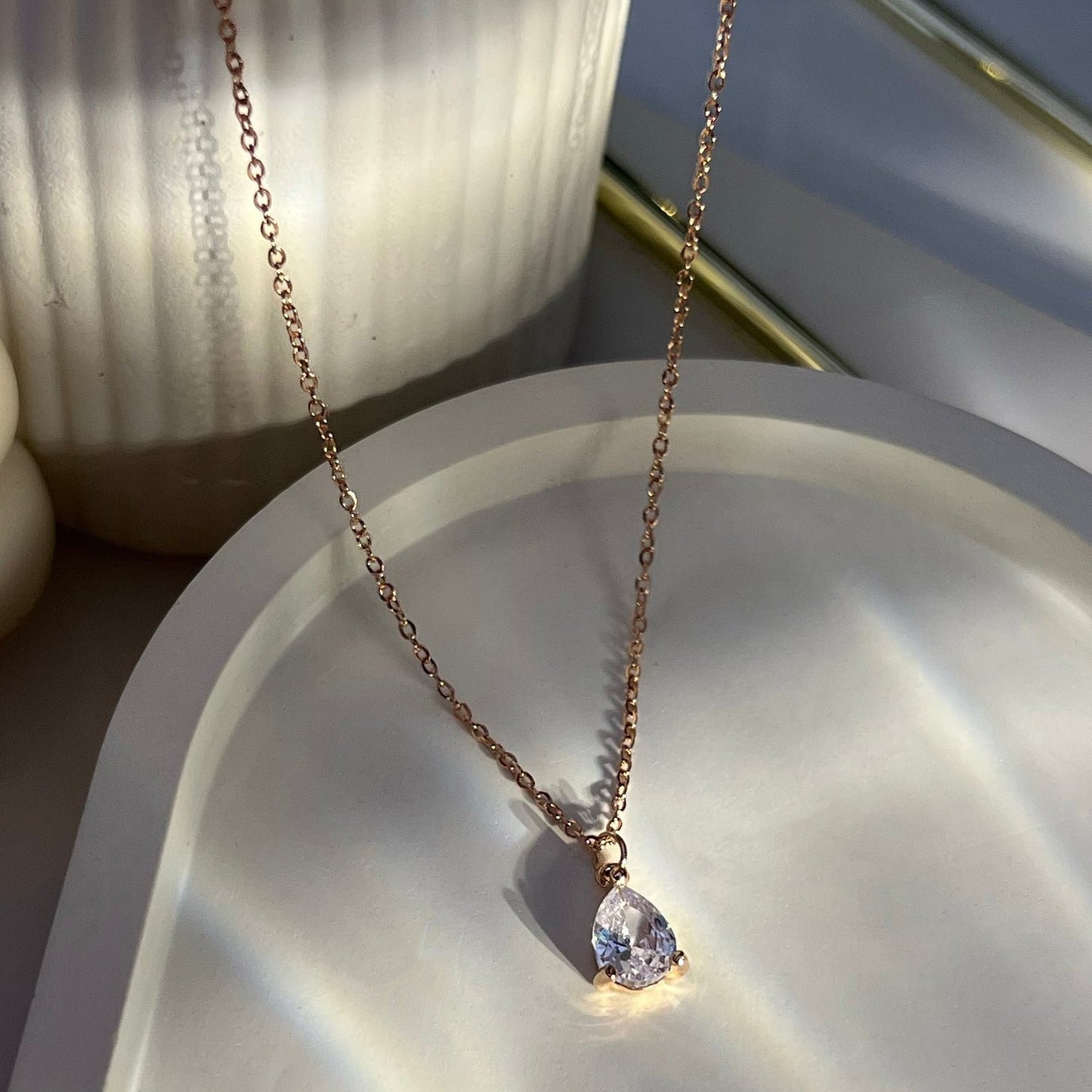 Diamond Teardrop Necklace