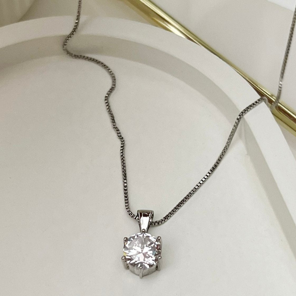 Sterling Silver Diamond Pendent