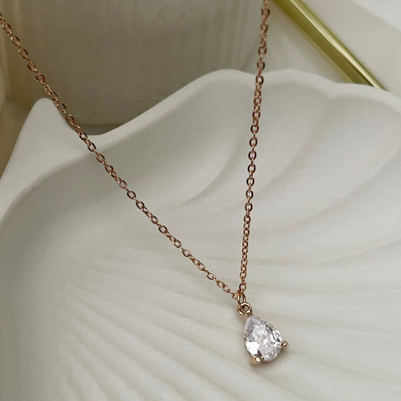 Diamond Teardrop Necklace