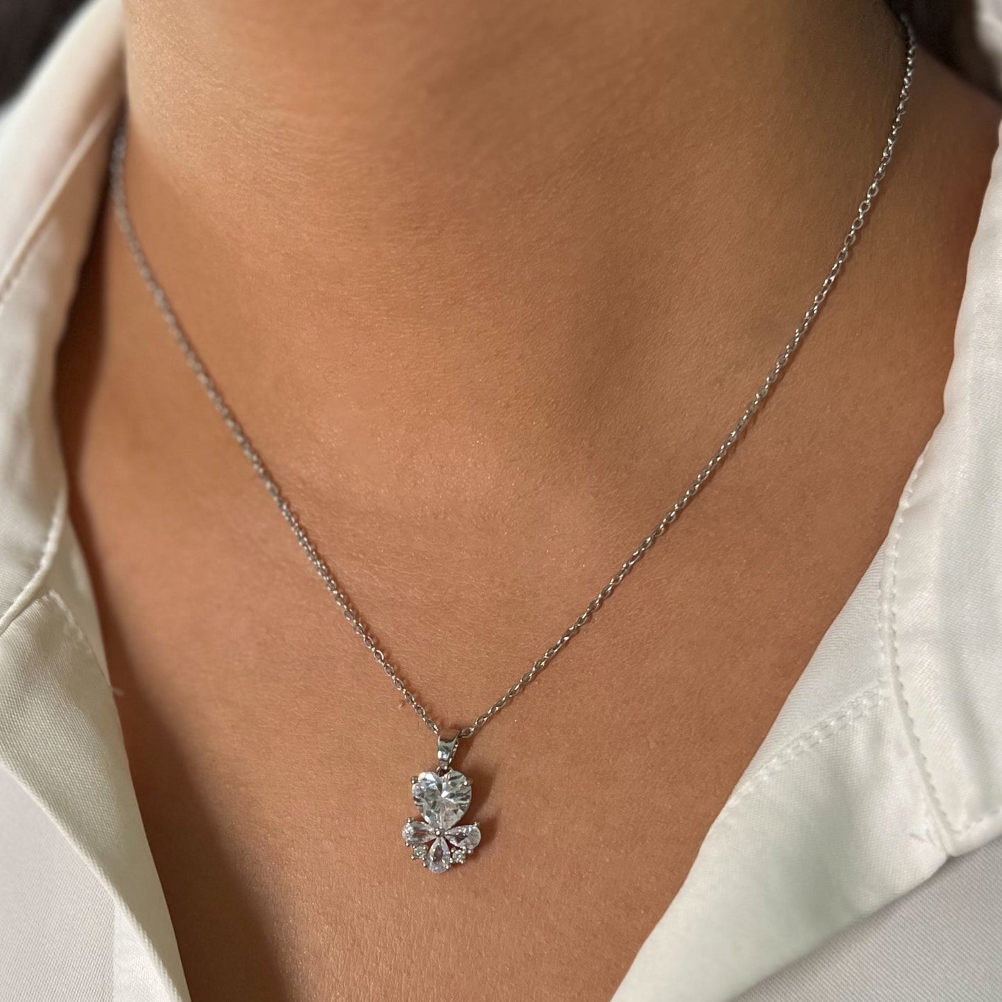 Blooming Heart Diamond Necklace