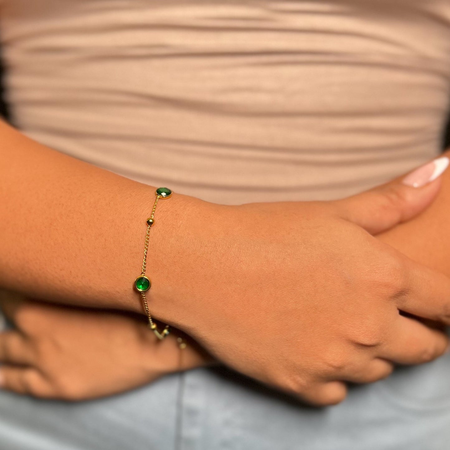 Round Emerald Bracelet