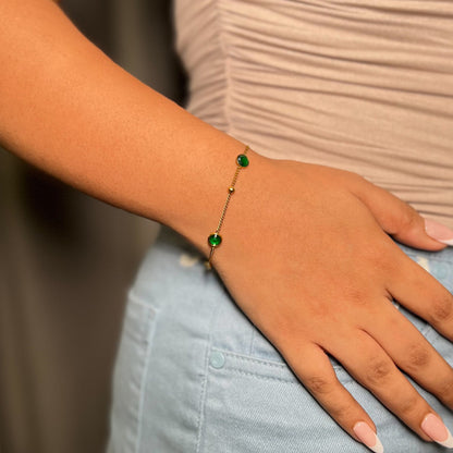 Round Emerald Bracelet