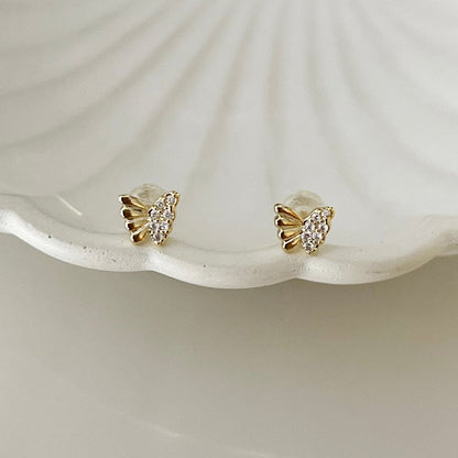 Butterfly Stud - 18k Gold Plated (Free Gift)